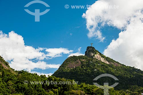 View of Christ the Redeemer from Laranjeiras neighborhood  - Rio de Janeiro city - Rio de Janeiro state (RJ) - Brazil
