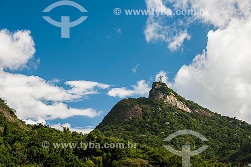  View of Christ the Redeemer from Laranjeiras neighborhood  - Rio de Janeiro city - Rio de Janeiro state (RJ) - Brazil