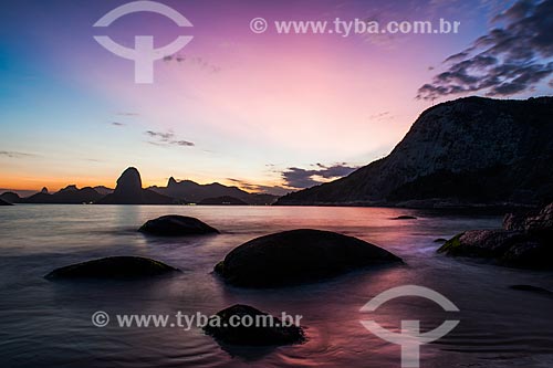  View of Guanabara Bay from Forte Barao do Rio Branco Beach - also known as Fora Beach  - Niteroi city - Rio de Janeiro state (RJ) - Brazil