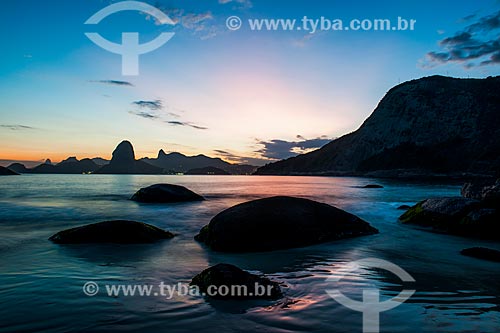  View of Guanabara Bay from Forte Barao do Rio Branco Beach - also known as Fora Beach  - Niteroi city - Rio de Janeiro state (RJ) - Brazil