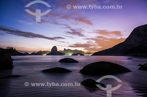  View of Guanabara Bay from Forte Barao do Rio Branco Beach - also known as Fora Beach  - Niteroi city - Rio de Janeiro state (RJ) - Brazil