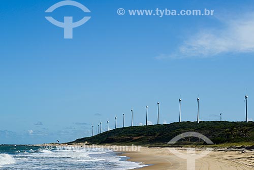  View of Millennium Wind Farm aerogenerators  - Mataraca city - Paraiba state (PB) - Brazil