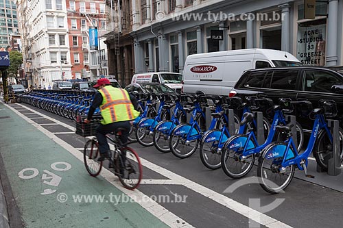  Public bicycles - for rent - Soho neighborhood  - New York city - New York - United States of America