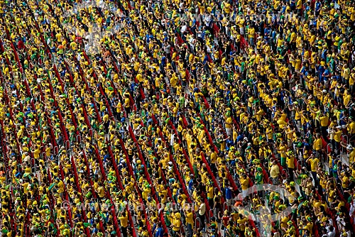  Brazil fans - match between Brazil x Cameroon - National Stadium of Brasilia Mane Garrincha  - Brasilia city - Distrito Federal (Federal District) (DF) - Brazil