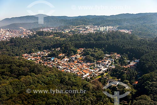  Aerial photo of houses of Amelia Village - inside of Alberto Lofgren State Park - also known as Horto Florestal  - Sao Paulo city - Sao Paulo state (SP) - Brazil