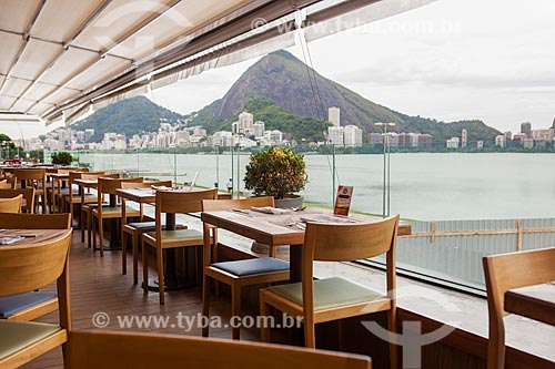  View of Rodrigo de Freitas Lagoon from restarant - Lagoon Rio - Lagoon Gastronomic Space  - Rio de Janeiro city - Rio de Janeiro state (RJ) - Brazil