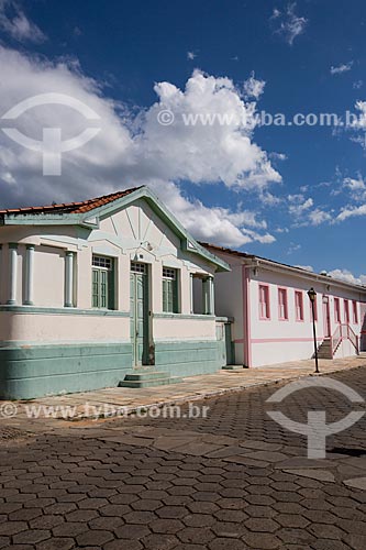  Facade of historic houses - Direita Street  - Pirenopolis city - Goias state (GO) - Brazil