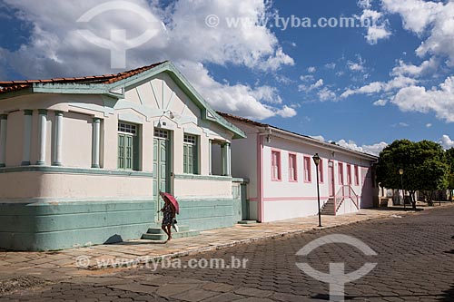 Facade of historic houses - Direita Street  - Pirenopolis city - Goias state (GO) - Brazil