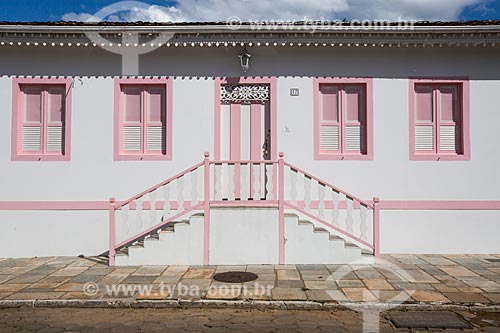  Facade of historic house - Direita Street  - Pirenopolis city - Goias state (GO) - Brazil
