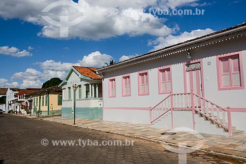  Facade of historic houses - Direita Street  - Pirenopolis city - Goias state (GO) - Brazil
