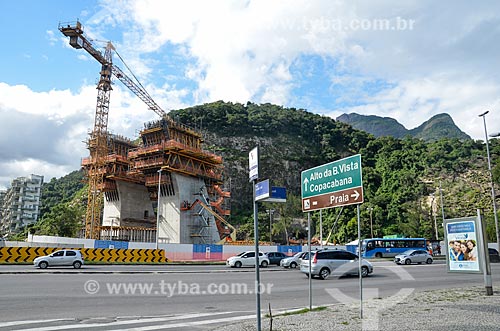  Construction of cable-stayed bridge over the Tijuca Lagoon - Construction of subway Line 4  - Rio de Janeiro city - Rio de Janeiro state (RJ) - Brazil