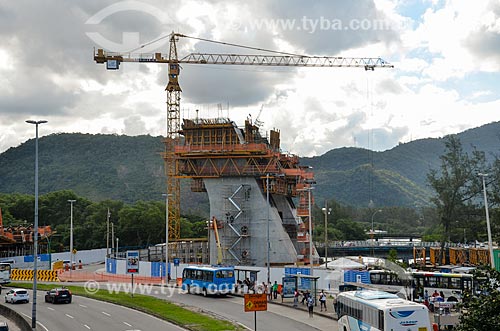  Construction of cable-stayed bridge over the Tijuca Lagoon - Construction of subway Line 4  - Rio de Janeiro city - Rio de Janeiro state (RJ) - Brazil