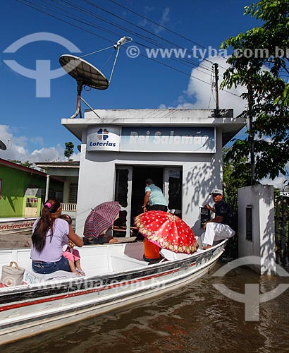  City of Anama during flooding of the Solimoes River  - Anama city - Amazonas state (AM) - Brazil
