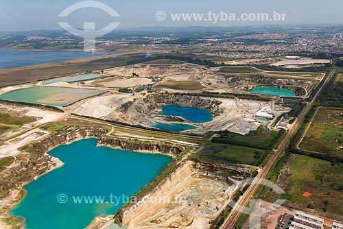  Aerial photo of sand extraction - Suzano city  - Suzano city - Sao Paulo state (SP) - Brazil