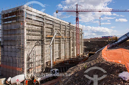  Construction site of pumping station EBI-1- part of the Project of Integration of Sao Francisco River with the watersheds of Northeast setentrional  - Cabrobo city - Pernambuco state (PE) - Brazil