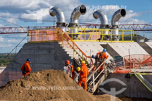  Construction site of pumping station EBI-1- part of the Project of Integration of Sao Francisco River with the watersheds of Northeast setentrional  - Cabrobo city - Pernambuco state (PE) - Brazil