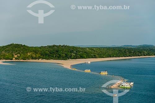  Aerial photo of Ponta do Caruru river beach - visible only in drought season  - Santarem city - Para state (PA) - Brazil