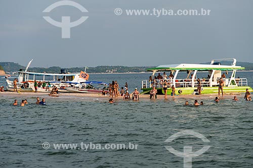  Bathers - Ponta do Caruru river beach - visible only in drought season  - Santarem city - Para state (PA) - Brazil