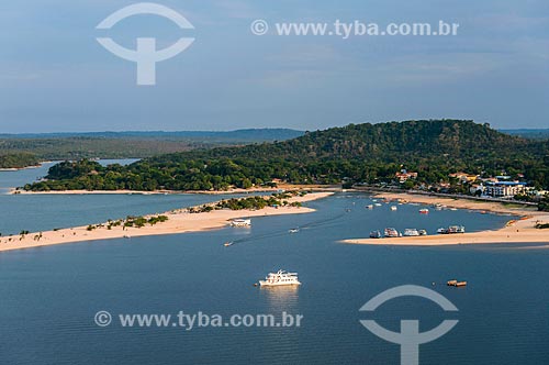  Aerial photo of Alter-do-Chao Beach  - Santarem city - Para state (PA) - Brazil