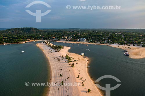  Aerial photo of Alter-do-Chao Beach  - Santarem city - Para state (PA) - Brazil