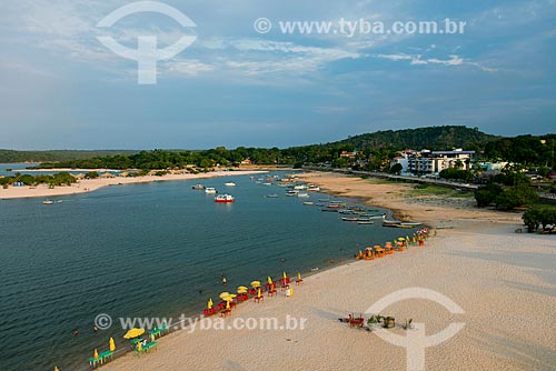  Aerial photo of Alter-do-Chao Beach  - Santarem city - Para state (PA) - Brazil