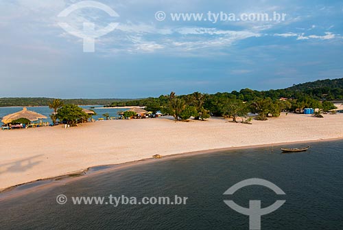  Aerial photo of Alter-do-Chao Beach  - Santarem city - Para state (PA) - Brazil