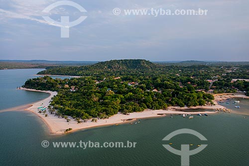  Aerial photo of Alter-do-Chao Beach  - Santarem city - Para state (PA) - Brazil