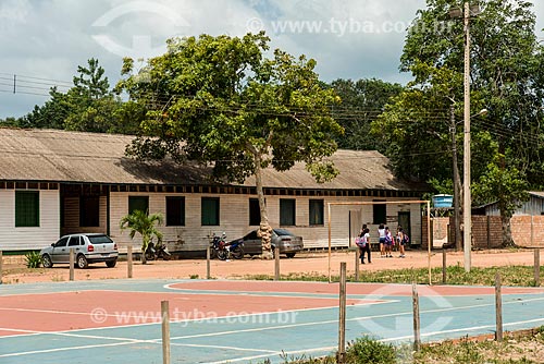  Facade of Santo Antonio Municipal Elementary School  - Belterra city - Para state (PA) - Brazil
