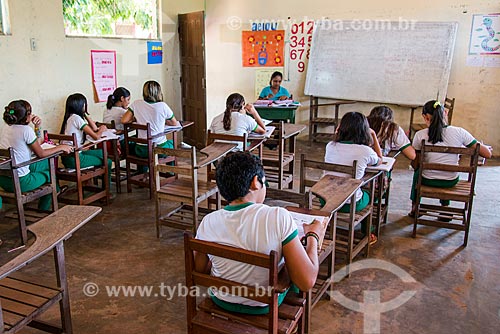  Classroom of Nossa Senhora do Perpetuo Socorro Municipal Elementary Tapajos National Forest  - Belterra city - Para state (PA) - Brazil