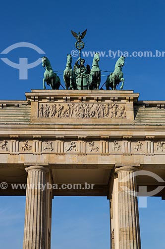  Detail of Brandenburg Gate (XVIII century)  - Berlin city - Berlin state - Germany