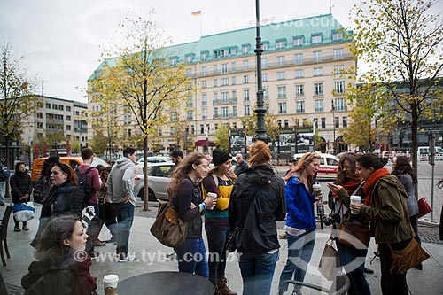  Youngs - Unter Den Linden Street with the Hotel Adlon in the background  - Berlin city - Berlin state - Germany