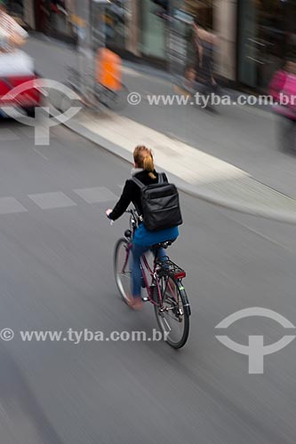  Cyclist - Berlin city streets  - Berlin city - Berlin state - Germany