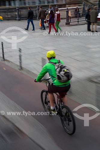  Cyclist - Berlin city streets  - Berlin city - Berlin state - Germany