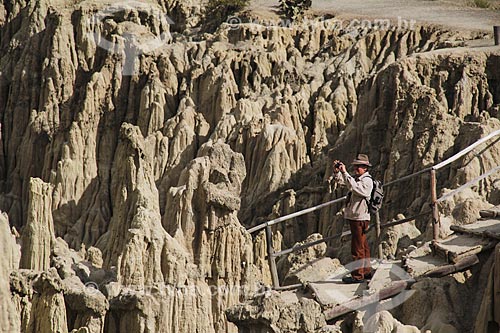  Geological formation - Valle de la Luna (Moon Valley)  - La Paz city - La Paz department - Bolivia