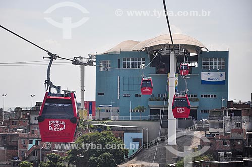  Alemao Cable Car gondola - operated by SuperVia - with the Baiana Station in the background  - Rio de Janeiro city - Rio de Janeiro state (RJ) - Brazil