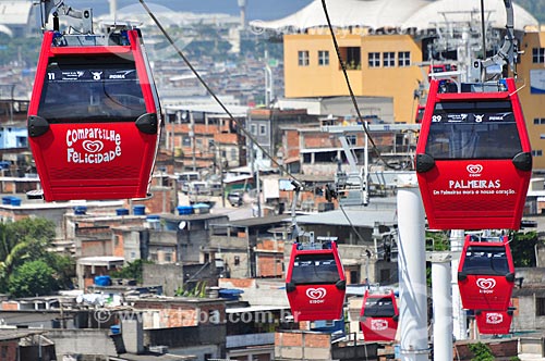  Alemao Cable Car gondola - operated by SuperVia - with the Itarare Station in the background  - Rio de Janeiro city - Rio de Janeiro state (RJ) - Brazil