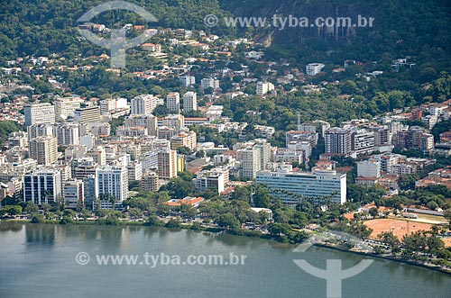  View of buildings of the Lagoa neighborhood from Cabritos Mountain (Kid Goat Mountain)  - Rio de Janeiro city - Rio de Janeiro state (RJ) - Brazil