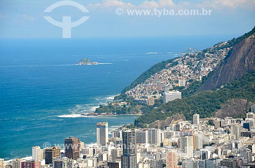  View of the buildings of Leblon neighborhood and Vidigal Slum from Cabritos Mountain (Kid Goat Mountain)  - Rio de Janeiro city - Rio de Janeiro state (RJ) - Brazil