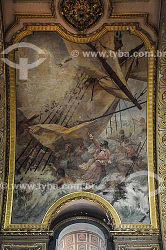  Detail of painting inside of the Nossa Senhora da Candelaria Church (1609)  - Rio de Janeiro city - Rio de Janeiro state (RJ) - Brazil