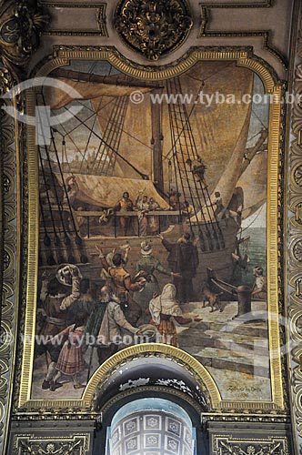  Detail of painting inside of the Nossa Senhora da Candelaria Church (1609)  - Rio de Janeiro city - Rio de Janeiro state (RJ) - Brazil