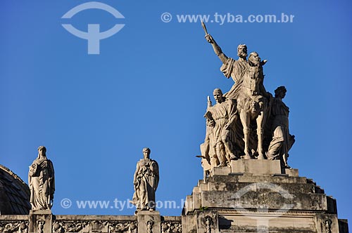  Detail of sculpture of Legislative Assembly of the State of Rio de Janeiro (ALERJ)  - Rio de Janeiro city - Rio de Janeiro state (RJ) - Brazil