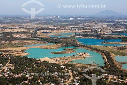  Aerial photo of the areas of sand extraction - Seropedica city  - Seropedica city - Rio de Janeiro state (RJ) - Brazil