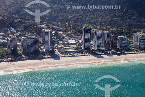  Aerial photo of the Sao Conrado Beach waterfront  - Rio de Janeiro city - Rio de Janeiro state (RJ) - Brazil