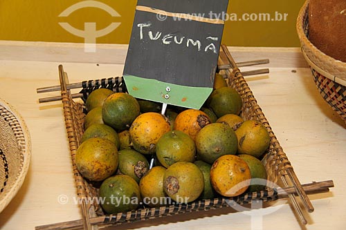  Detail of astrocaryum aculeatum fruit - also known as Tucuma  - Parintins city - Amazonas state (AM) - Brazil