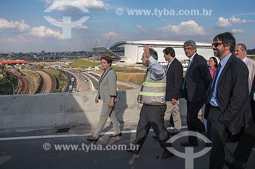  Visit of President Dilma Rousseff - works to access surrounding the Arena Corinthians  - Sao Paulo city - Sao Paulo state (SP) - Brazil