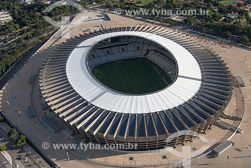  Aerial photo of Governor Magalhaes Pinto Stadium (1965) - also known as Mineirao - after the reforms for the World Cup in Brazil  - Belo Horizonte city - Minas Gerais state (MG) - Brazil