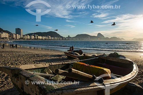  Boats of fishing village Z-13 - Post 6 of Copacabana Beach  - Rio de Janeiro city - Rio de Janeiro state (RJ) - Brazil