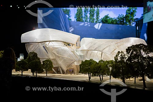  Mockup of Louis Vuitton Foundation on exhibit  - Paris - Paris department - France