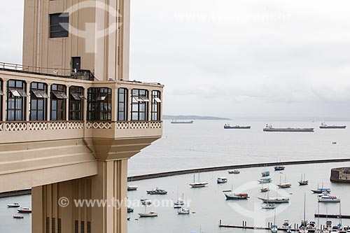  View of the Elevador Lacerda (Lacerda Elevator) - 1873  - Salvador city - Bahia state (BA) - Brazil