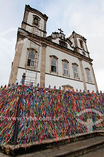  Colorful ribbons - grids of the Nosso Senhor do Bonfim Church (1754)  - Salvador city - Bahia state (BA) - Brazil